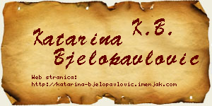 Katarina Bjelopavlović vizit kartica
